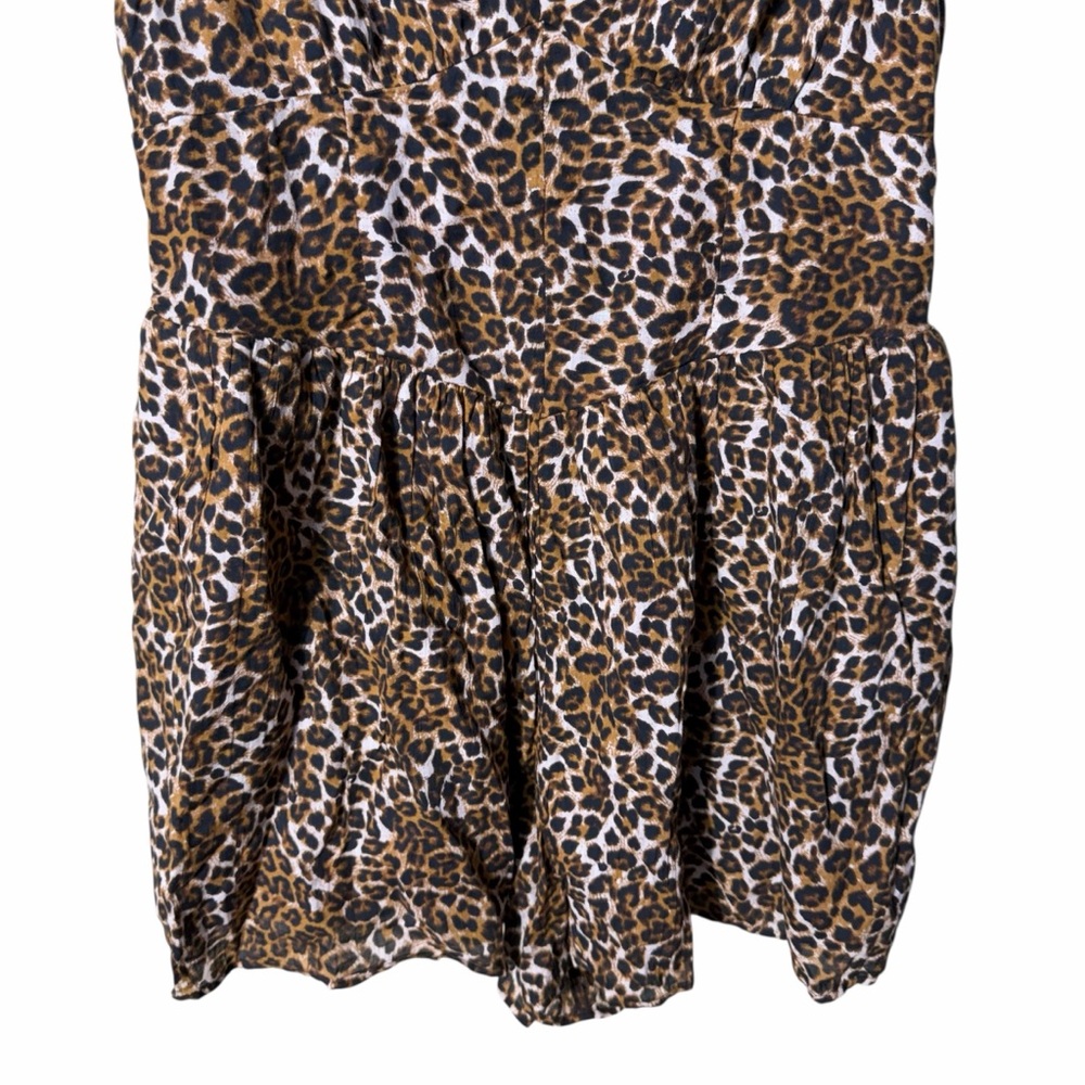 American Eagle AE V-Neck Romper Leopard Print Size Medium - Picture 4 of 13